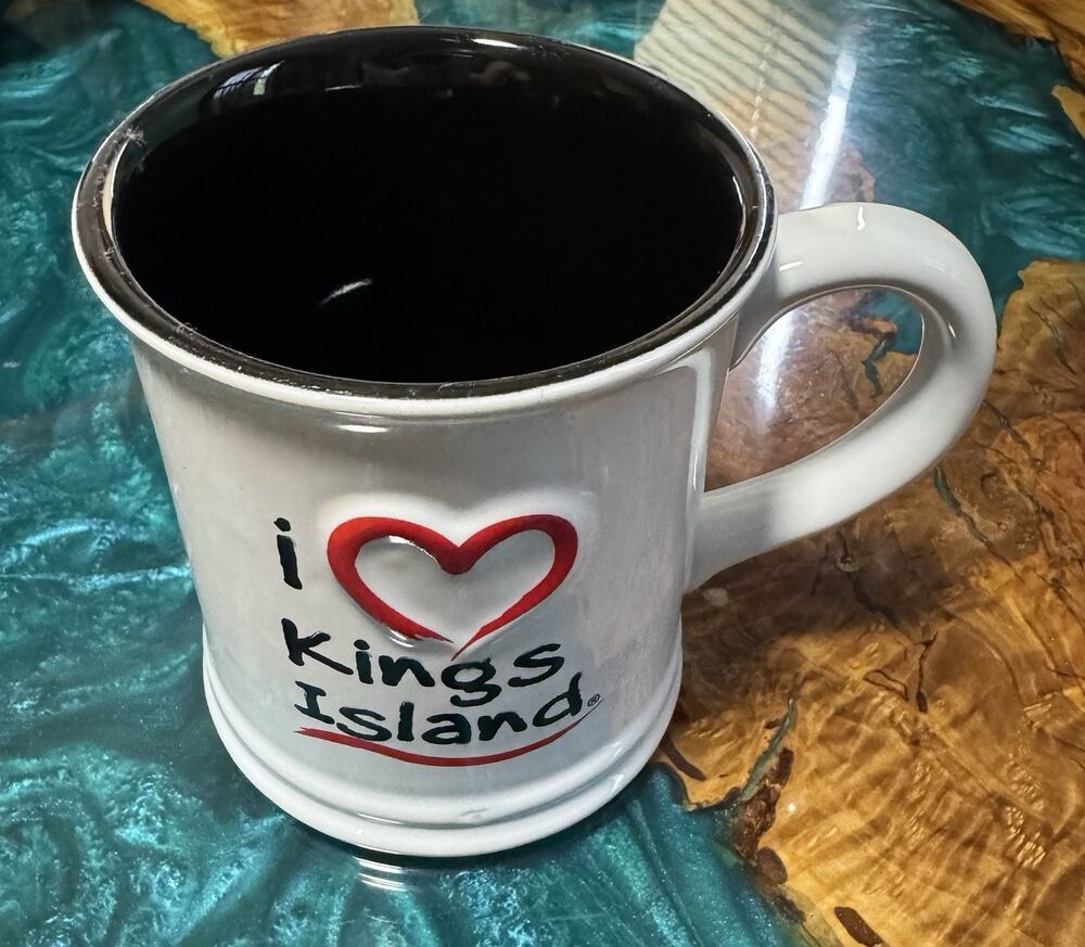 I Love Kings Island White 11oz Mug Roller Coasters